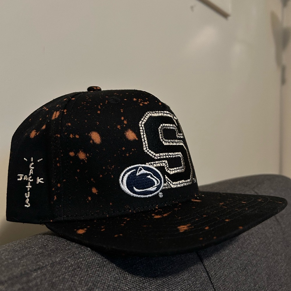 Custom acid washed Penn State SnapBack. Cactus Jack colab. New.